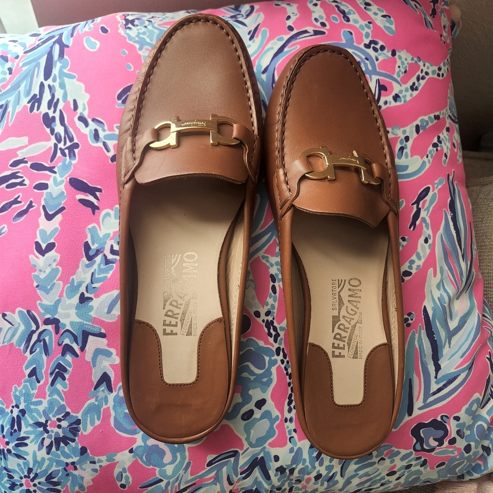 Salvatore Ferragamo Women's Brown Loafers - Picture 2 of 12